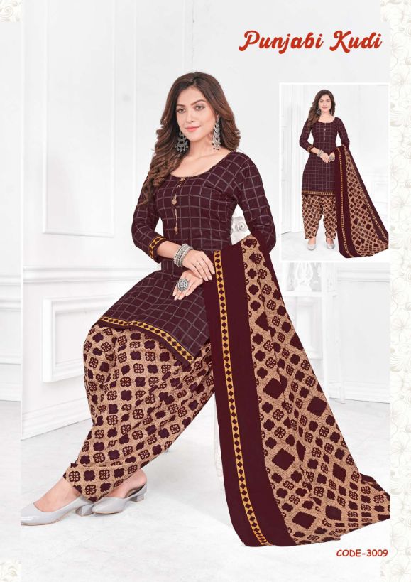 Madhav Punjabi Kudi 3 Ready Made Regular Wear Cotton Printed Ready Made Dress Collection